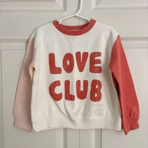 Little Co. by Lauren Conrad Kids Love Club Sweatshirt Sz 4 for Valentines Day ♥️